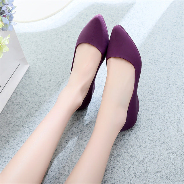 2019 New Woman Wedges Sandals Simple Girls Jelly Shoes Waterproof Ladies Pointed Toe Heels Casual Working Shoes zapatos de mujer