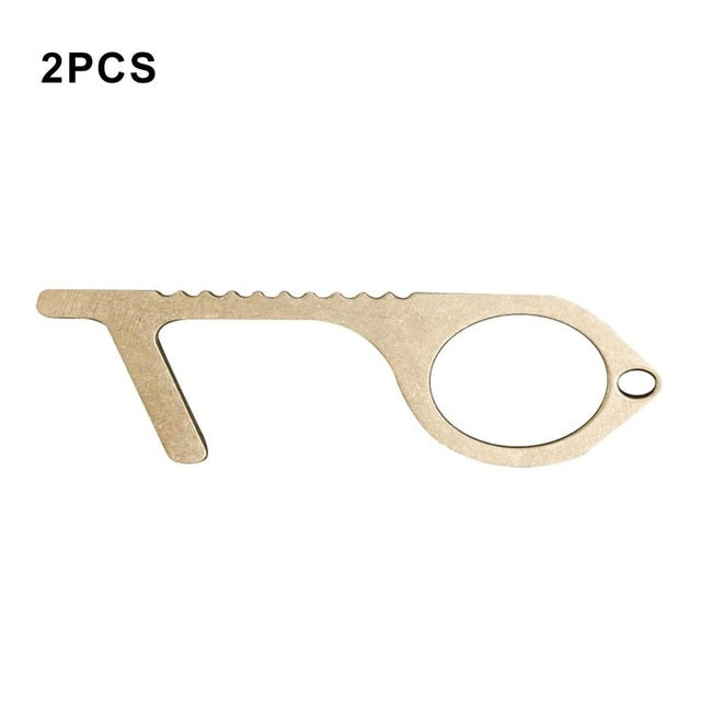 Contactless Safety Door Opener Safety Protection Isolation Brass Key Door Opener Hands Free Touchless Door Opener Anti-bacteria