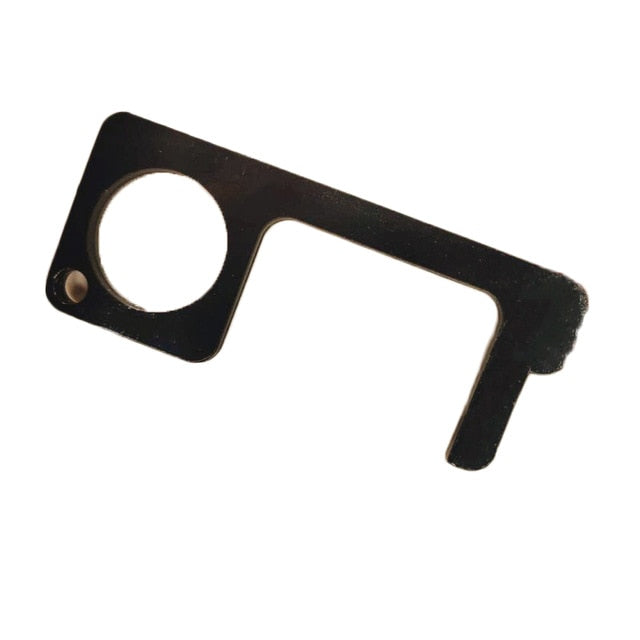 2pc Family Health Convenient Portable Alloy Press Elevator Tool Hygiene Hand Antimicrobial Brass EDC Door Opener Door Handle Key